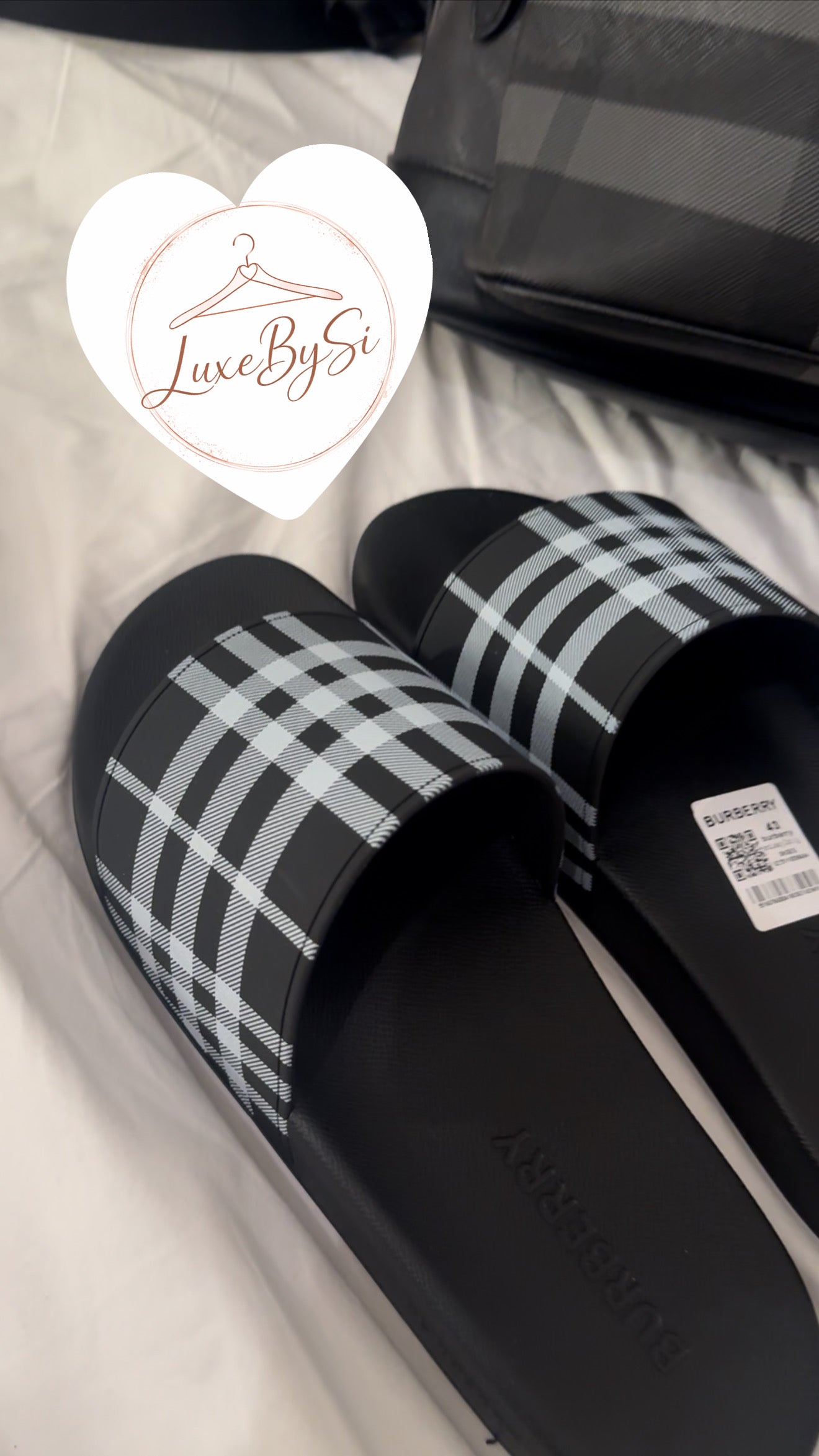 Black Chequered Sliders PRE ORDER