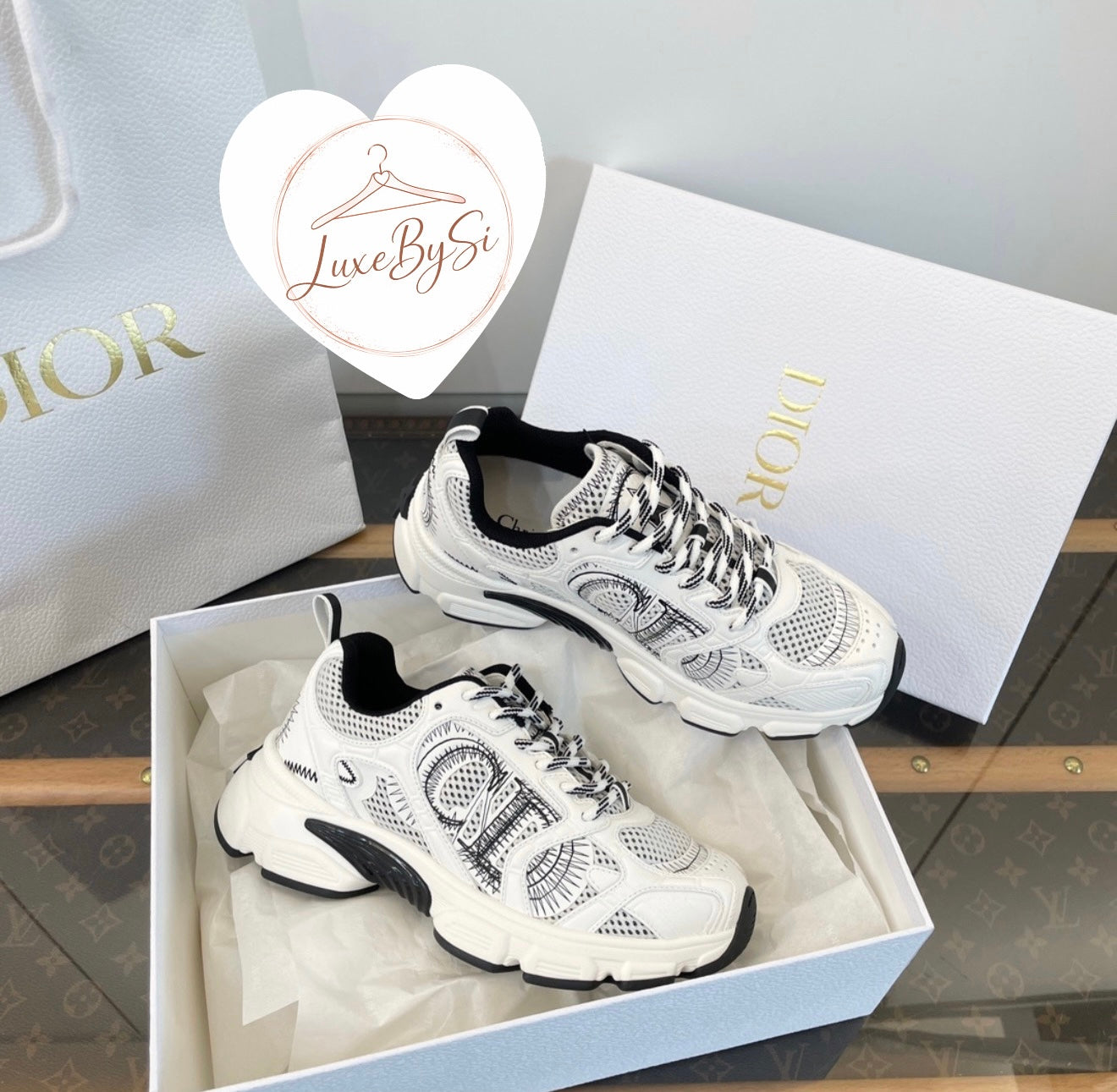 White and Black Star Trainers PRE ORDER