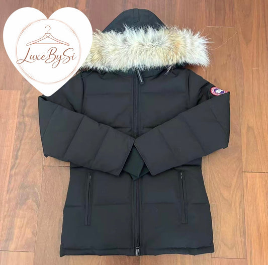 Black Coat with Fur PRE ORDER