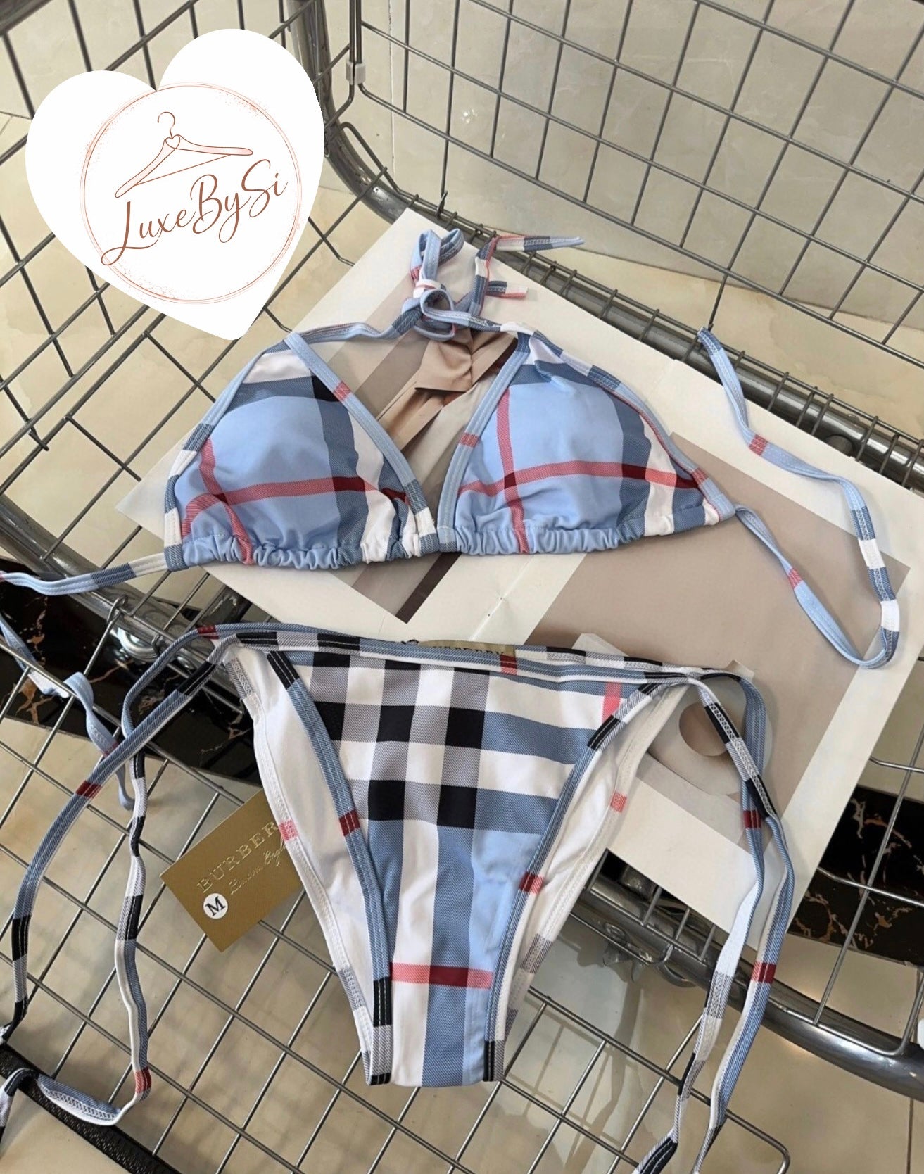 Blue Chequered Bikini PRE ORDER