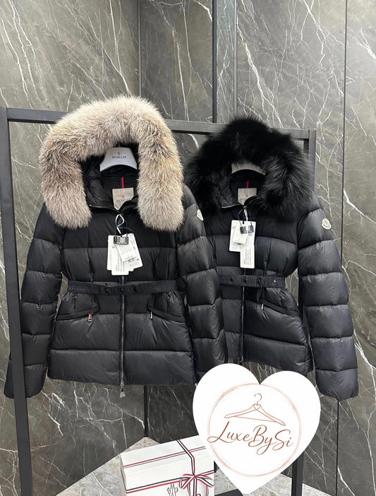 Black Coat with Fur PRE ORDER