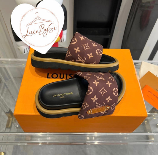 Brown Pillow Slides PRE ORDER